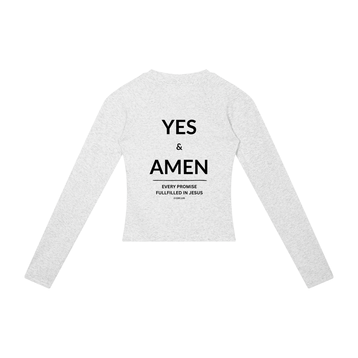2 COR 1:20 | Women’s Slim Raglan Long Sleeve T-Shirt