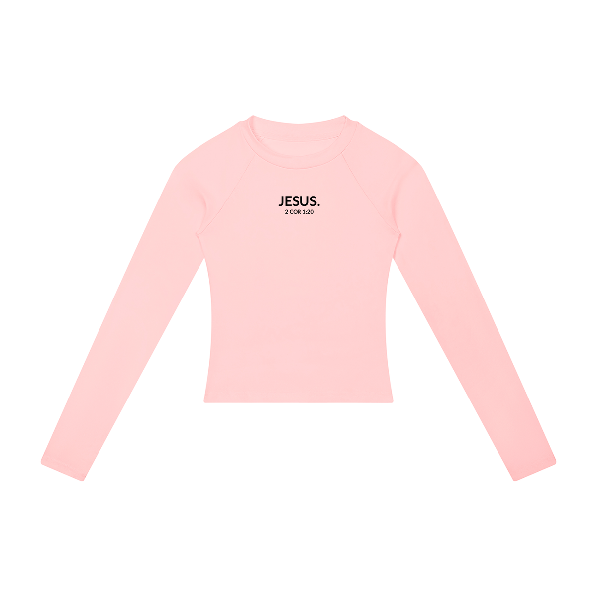 2 COR 1:20 | Women’s Slim Raglan Long Sleeve T-Shirt