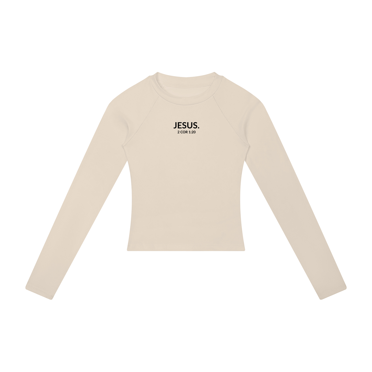2 COR 1:20 | Women’s Slim Raglan Long Sleeve T-Shirt
