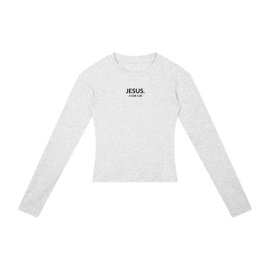 2 COR 1:20 | Women’s Slim Raglan Long Sleeve T-Shirt