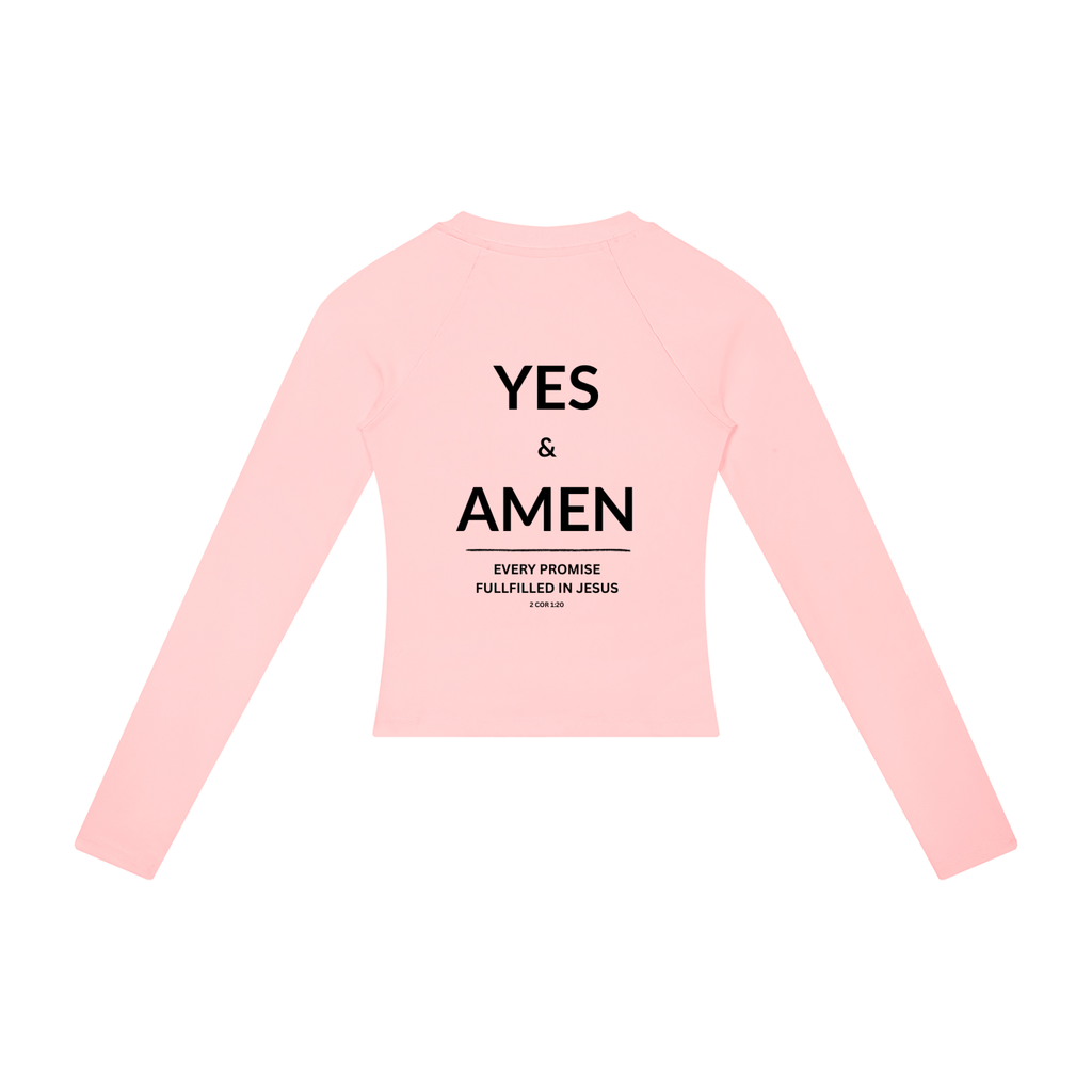 2 COR 1:20 | Women’s Slim Raglan Long Sleeve T-Shirt