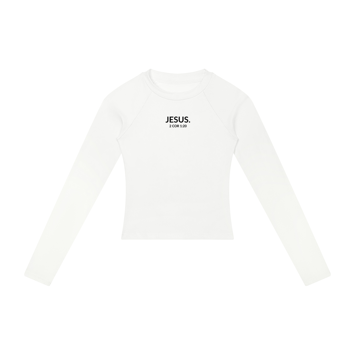 2 COR 1:20 | Women’s Slim Raglan Long Sleeve T-Shirt
